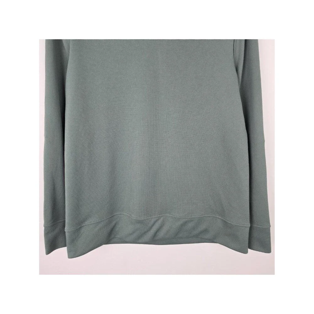 Lululemon Shift Stitch Hoodie Waffle Knit Pullover Green Size L